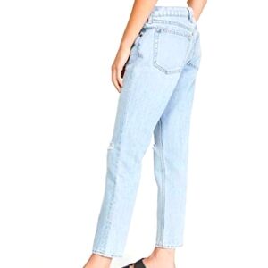 ASKKNY Light Wash Distressed Carrot Jeans 31 NWT